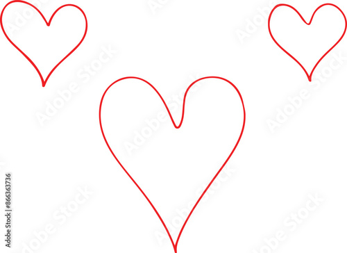 Red Hearts set, love, romance or valentine's day red heart. Heart vector icons. Artistic red heart icon vector. Red heart icons set vector.