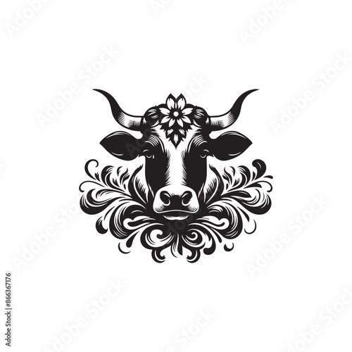 Cow head Vector Illustration