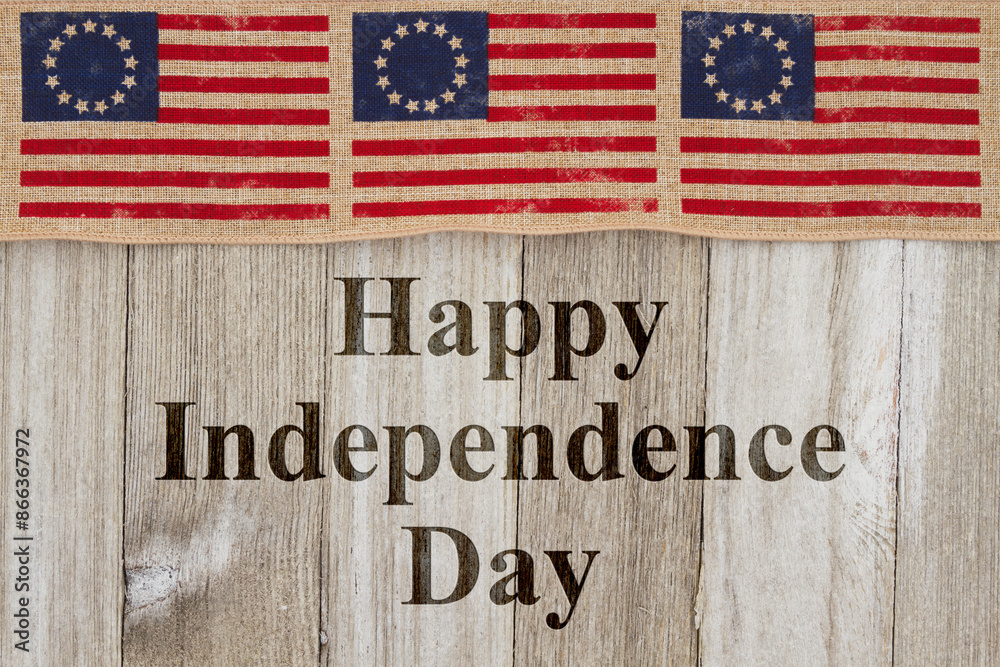 Fototapeta premium Happy Independence Day greeting