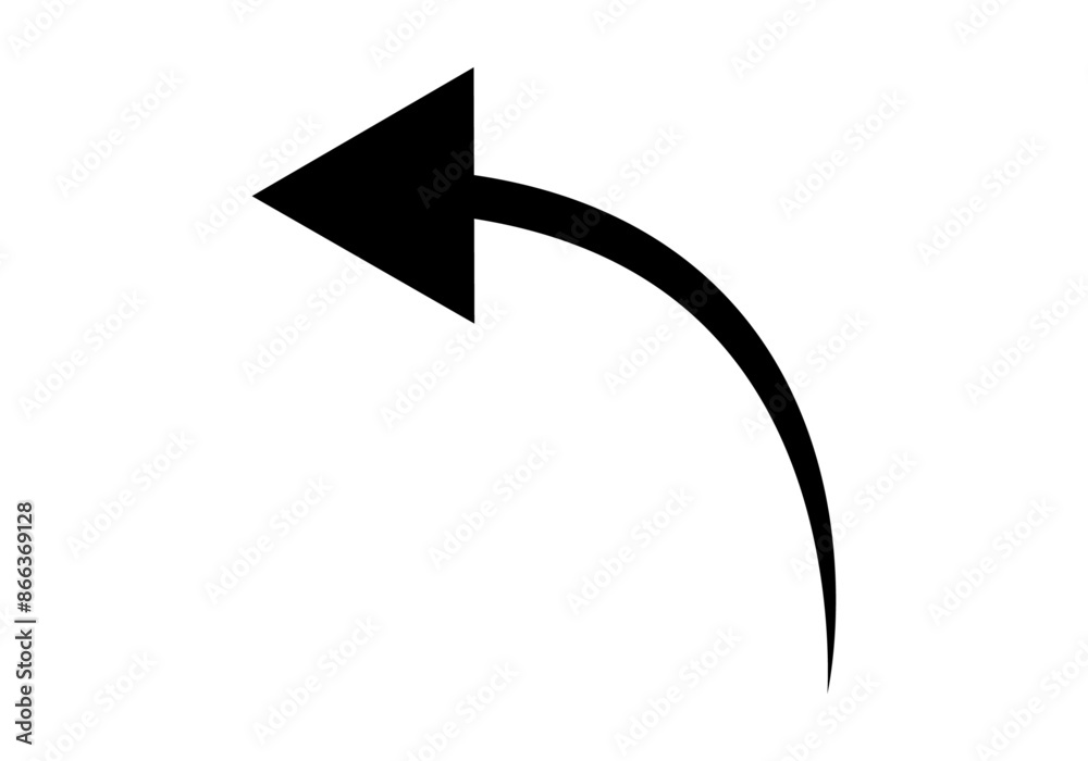 Icono negro de flecha para retroceder