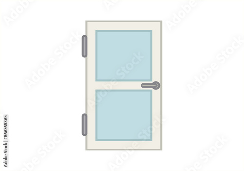 Puerta de cristal de una casa o balcón