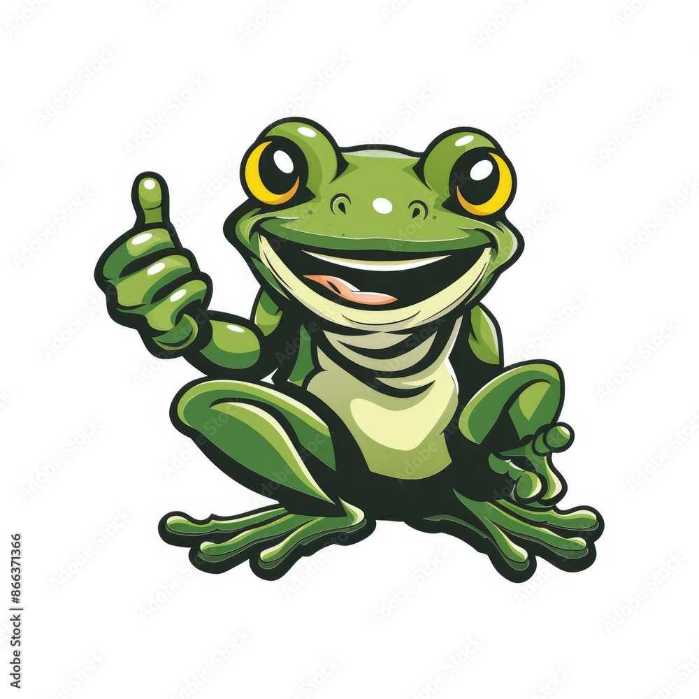 Mascot logo frog white background Mascot logo frog white background