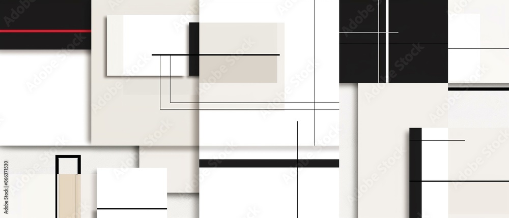 Black white abstract background with geometric shapes, clean art grey Black white abstract background with geometric shapes, clean art grey
