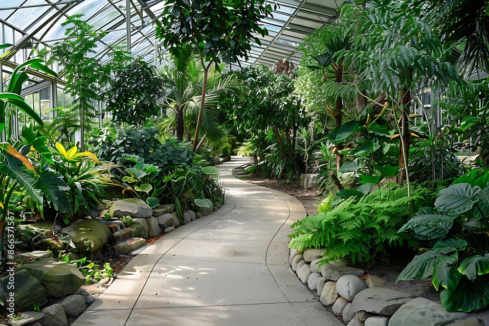 Naklejka premium The Kryptonian arboretum with rare and protected plant species