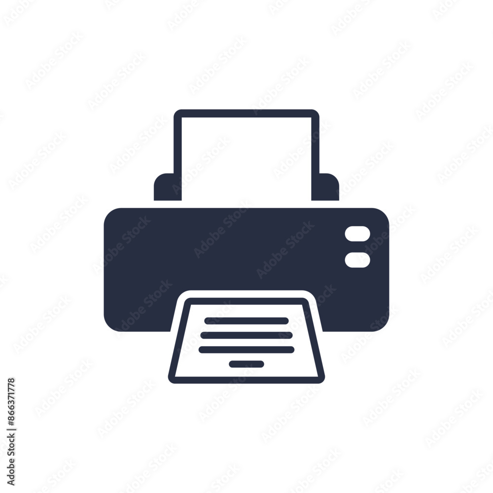 Printer icon in flat style. Office machine vector illustration on isolated background. Printout sign business concept. Printer icon in flat style. Office machine vector illustration on isolated background. Printout sign business concept.