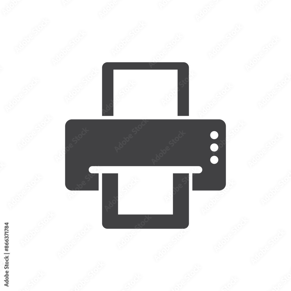 Printer icon in flat style. Office machine vector illustration on isolated background. Printout sign business concept. Printer icon in flat style. Office machine vector illustration on isolated background. Printout sign business concept.