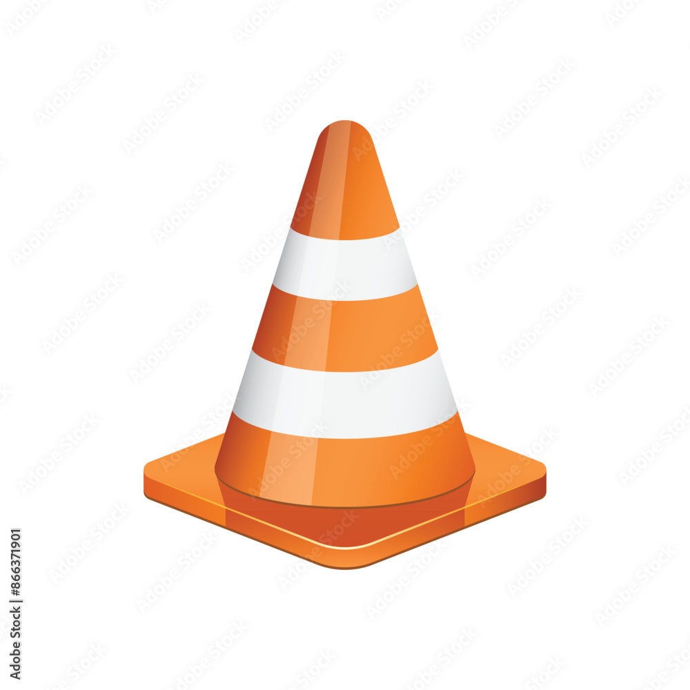Traffic cone icon in flat style. Safety obstacle vector illustration on isolated background. Construction barrier sign business concept. Traffic cone icon in flat style. Safety obstacle vector illustration on isolated background. Construction barrier sign business concept.