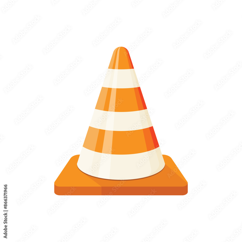 Traffic cone icon in flat style. Safety obstacle vector illustration on isolated background. Construction barrier sign business concept. Traffic cone icon in flat style. Safety obstacle vector illustration on isolated background. Construction barrier sign business concept.