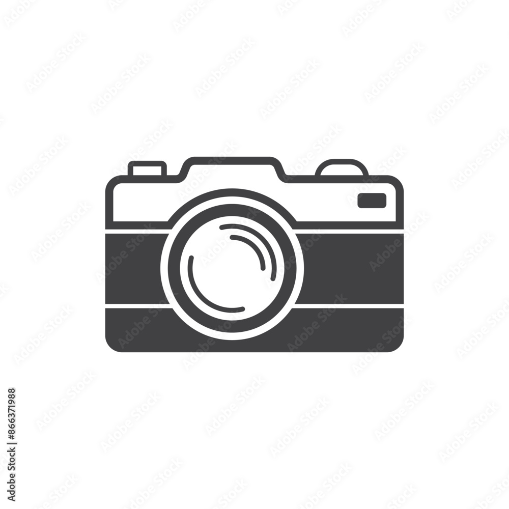 Camera icon in flat style. Photography vector illustration on isolated background. Photo sign business concept. Camera icon in flat style. Photography vector illustration on isolated background. Photo sign business concept.