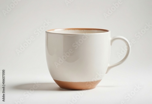Wallpaper Mural minimal design of ceramic mug, mockup of beautiful handmade ceramic on white background
 Torontodigital.ca