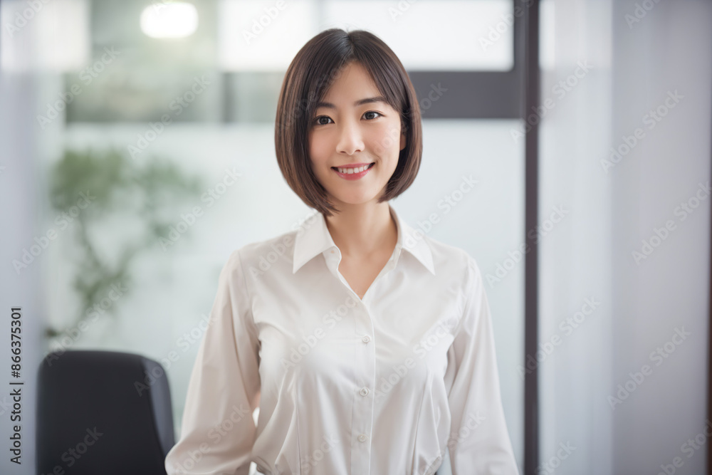 職場で働く日本人女性 職場で働く日本人女性