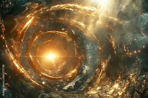 The Kryptonian interdimensional gateway shimmering with unknown energies