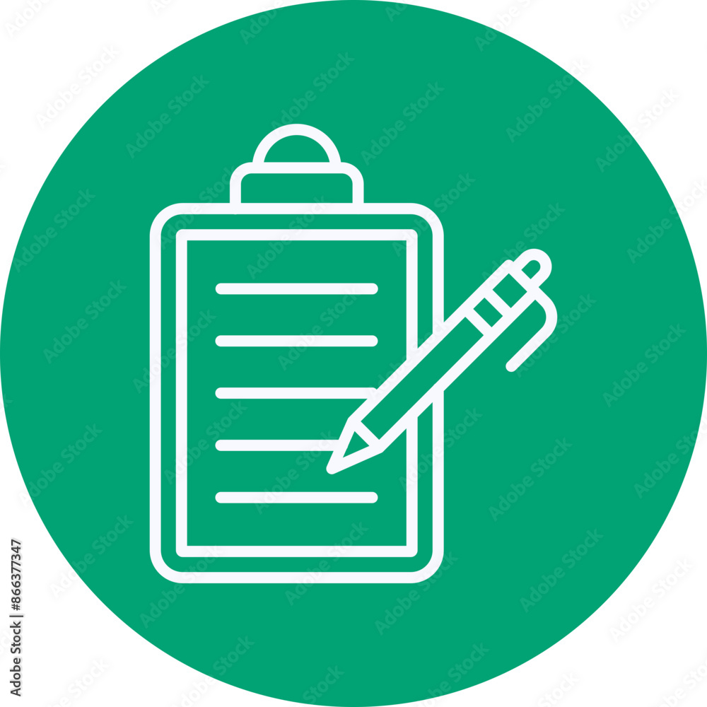 Clipboard line circle icon Clipboard line circle icon