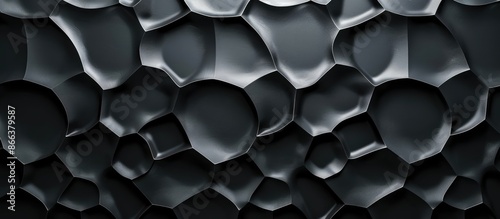 The utilization of black plastic patterns for creating designs or wallpapers photo