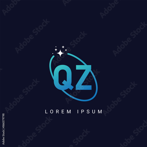 Alphabet letter QZ ZQ unique logo vector template illustration photo