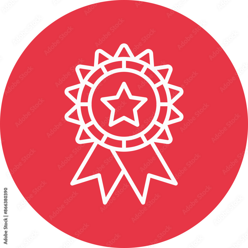 Medal line circle icon Medal line circle icon