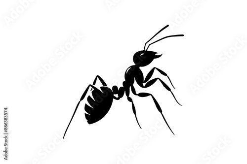 ant vector silhouette illustration