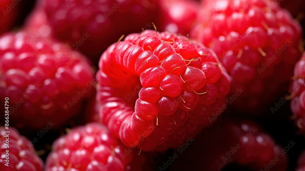 Close-up of Fresh Raspberries