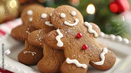 Gingerbread Man Christmas Cookie with Cinnamon Vanilla and Ginger Festive Holiday Dessert