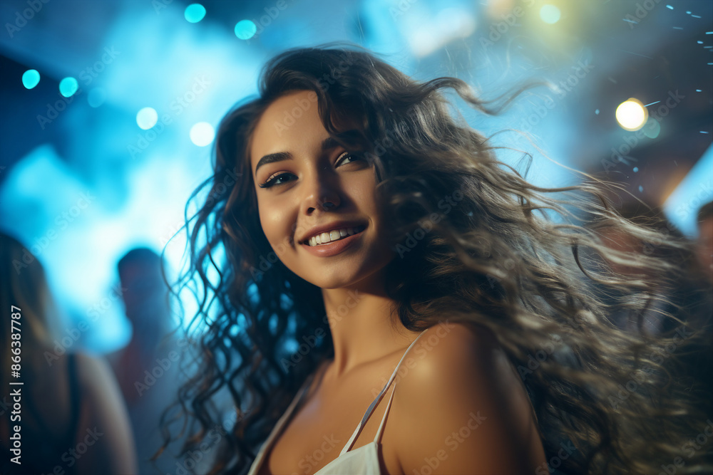Generative AI picture of excited party people dancing chilling toasting having fun hanging out night Generative AI picture of excited party people dancing chilling toasting having fun hanging out night