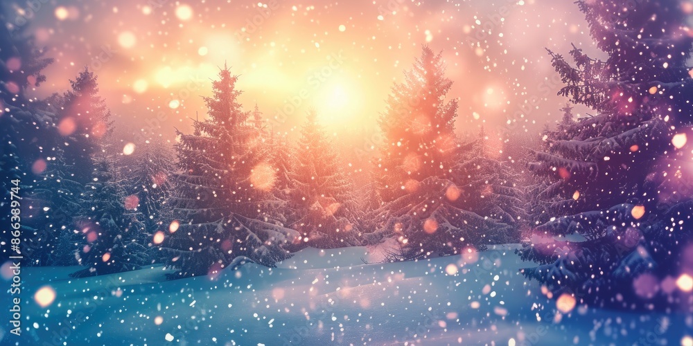 Naklejka premium Digital Transformation in Winter Wonderland