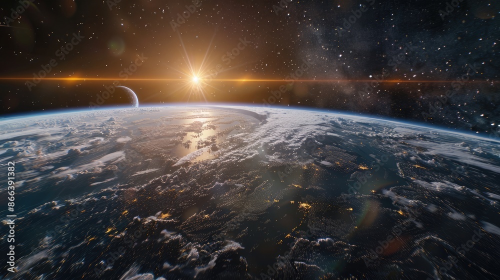Sunrise Over Earth from Space Sunrise Over Earth from Space