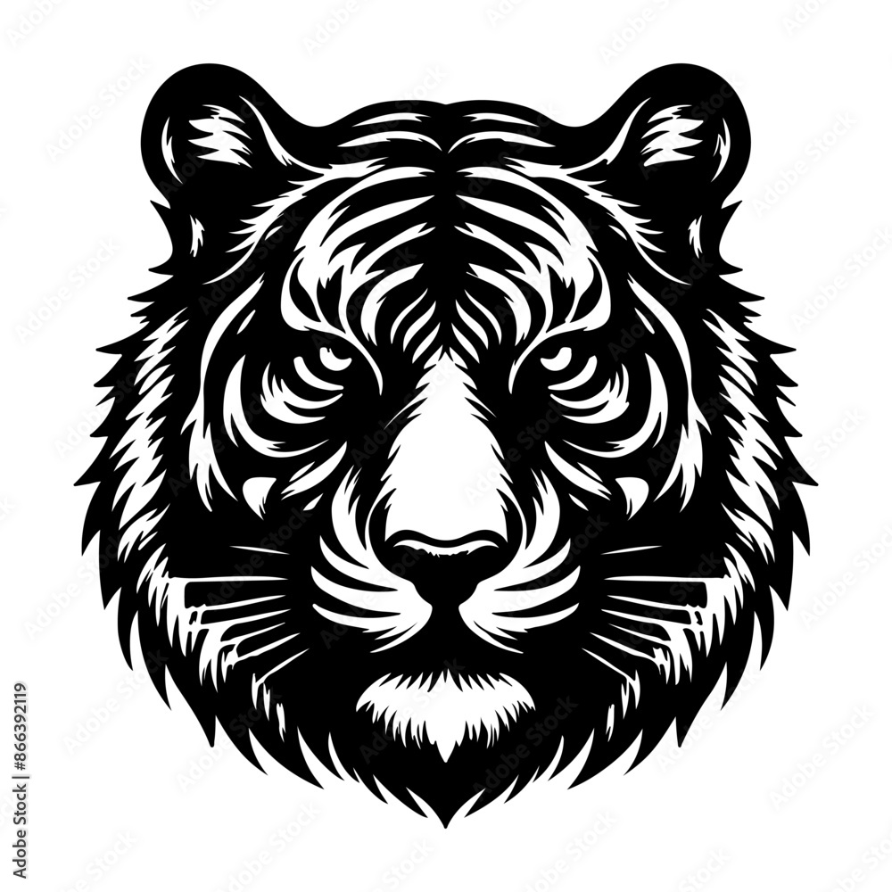 Obraz premium tiger head vector