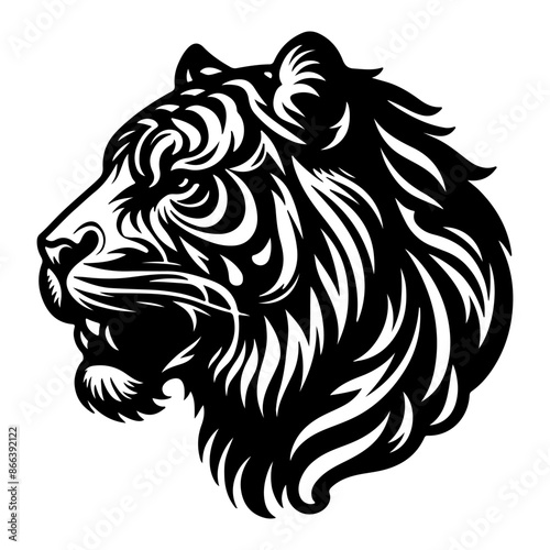 lion head vector