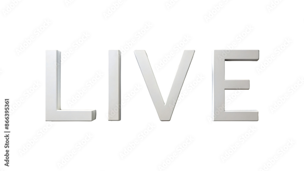 White 3D text White 3D text