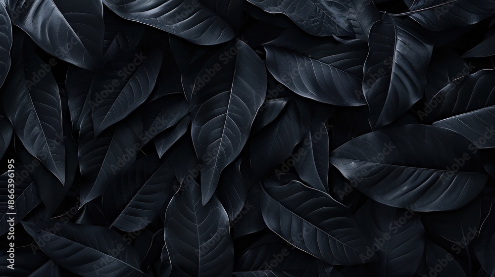 Textures of abstract black leaves for tropical leaf background. Flat lay, dark nature concept, tropical leaf, Textures of abstract black leaves for tropical leaf background. Flat lay, dark nature concept, tropical leaf,