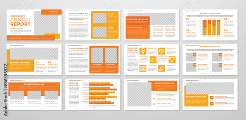 business presentation editable print template design with minimalist and simple layout style use for company profile and business annual report