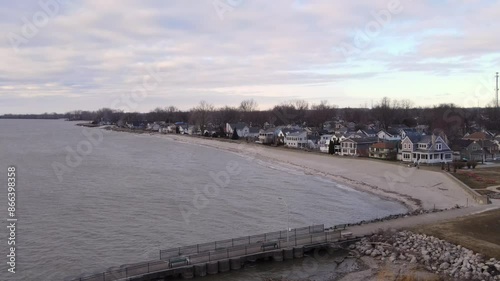 Wallpaper Mural Luna Pier, Michigan, USA, on the shore of Lake Erie, one of the Great Lakes Torontodigital.ca