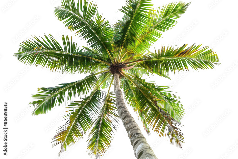 Obraz premium Palm Tree View from Below