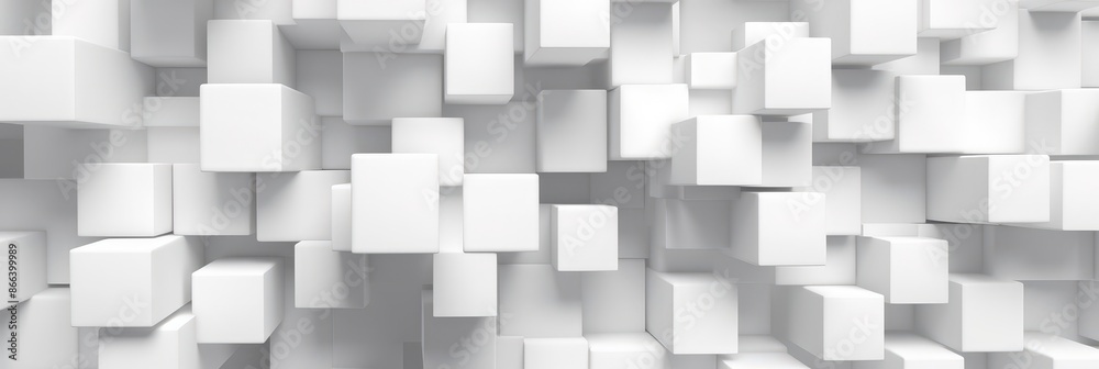 Abstract White Cube Background Abstract White Cube Background