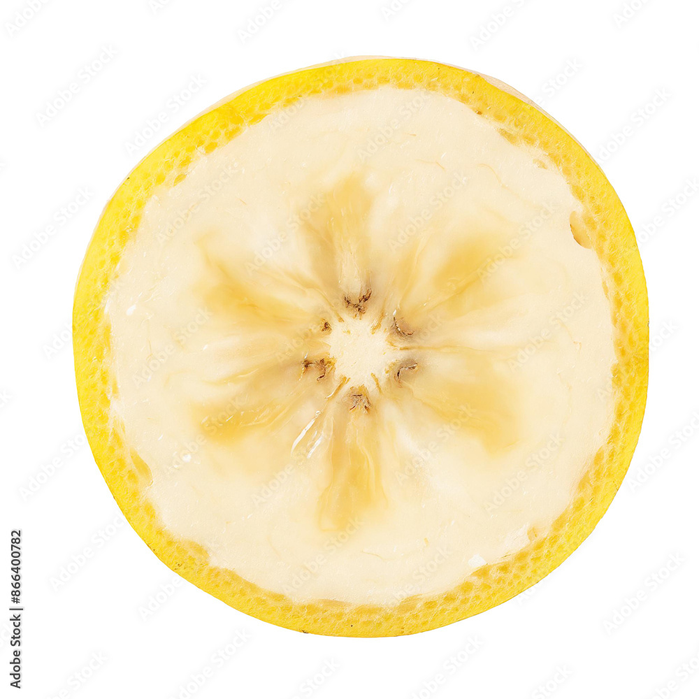 Close-up of a sliced Banana fruit, showcasing vibrant yellow color. Ideal for food photography, culinary blogs, and healthy eating concepts Close-up of a sliced Banana fruit, showcasing vibrant yellow color. Ideal for food photography, culinary blogs, and healthy eating concepts