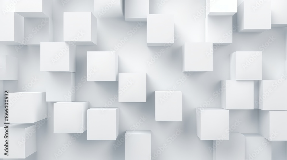 Abstract White Geometric Shapes Abstract White Geometric Shapes