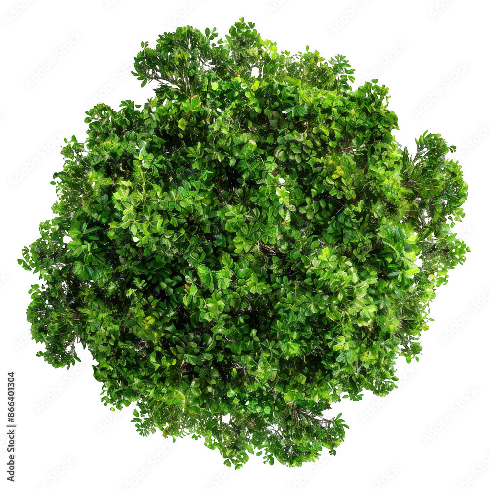 Obraz premium Top-Down View of Lush Green Tree