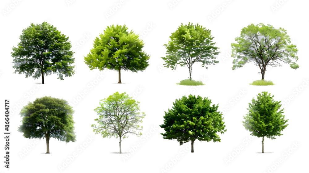 Collection of Trees isolated on transparent background Collection of Trees isolated on transparent background