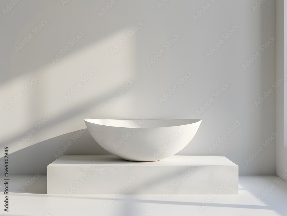 Minimalist White Pedestal on Bright Background for Clean Product Display and Elegant Presentation Minimalist White Pedestal on Bright Background for Clean Product Display and Elegant Presentation