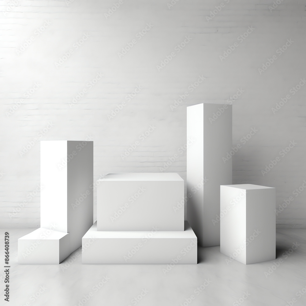 3d white podium with background 3d white podium with background
