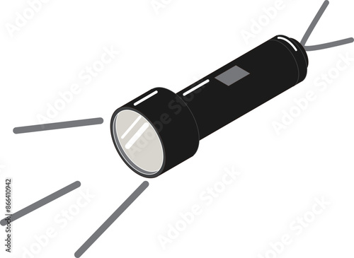 懐中電灯のイラスト