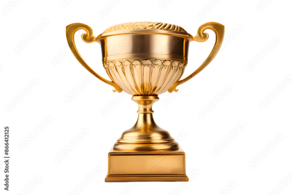 Gold trophy cup isolated on transparent background Gold trophy cup isolated on transparent background