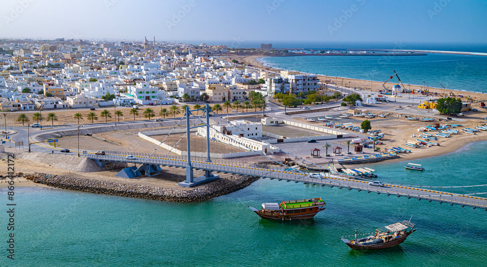 Fototapeta premium View of the city of Sur, Oman