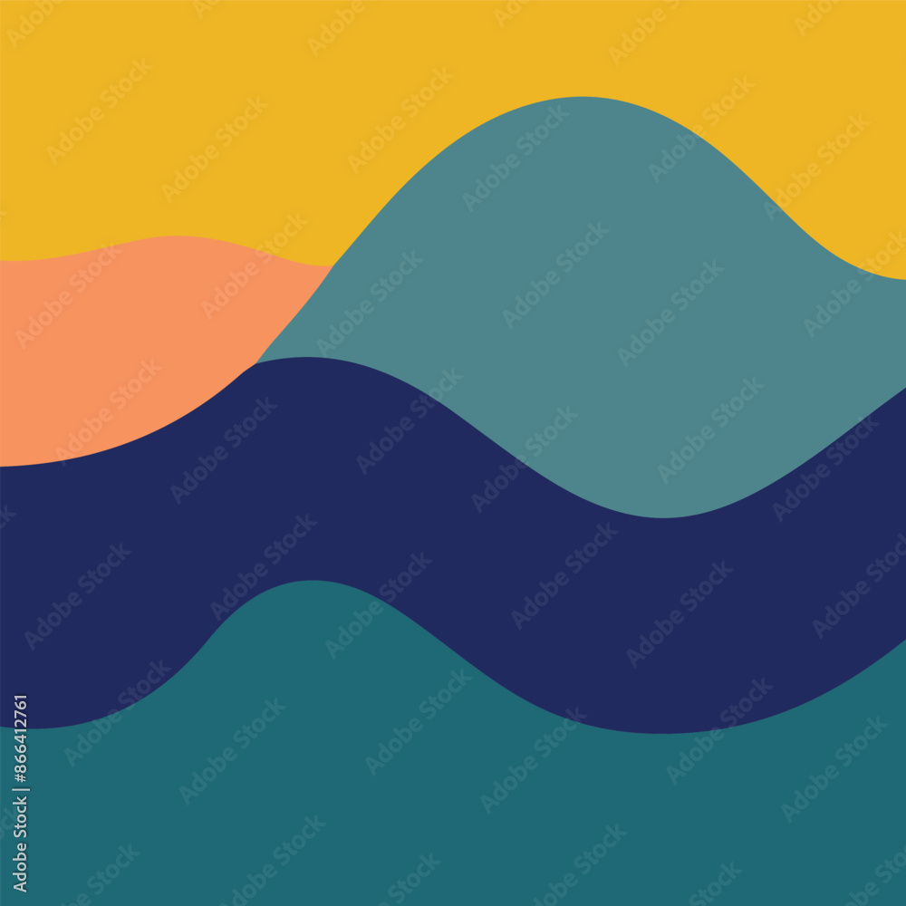 Fototapeta premium Colorful Abstract Hills Vector illustration