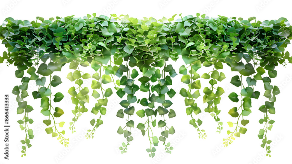 Green leaves hanging vines ivy bush isolated on transparent background Green leaves hanging vines ivy bush isolated on transparent background