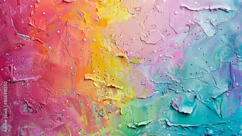 Brightly colored texture paint creates an abstract art background like concrete wallpaper. photo