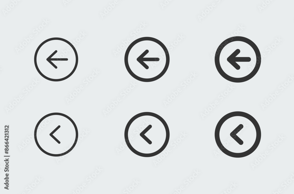 Arrow and Cursor circle icons. Easy editable vector design. Arrow and Cursor circle icons. Easy editable vector design.