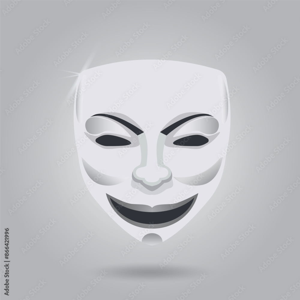 Smile mask character design vector illustration Smile mask character design vector illustration