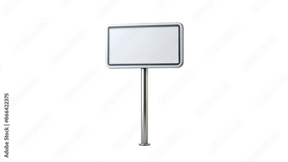 A blank billboard on a clean white background, ready for your message A blank billboard on a clean white background, ready for your message