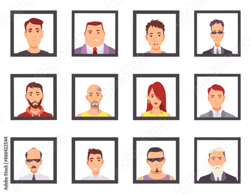 Detective board. Crime accident investigation or evidence board. Cops crime investigation plan, board photos. Vector cartoon illustration isolated on white background